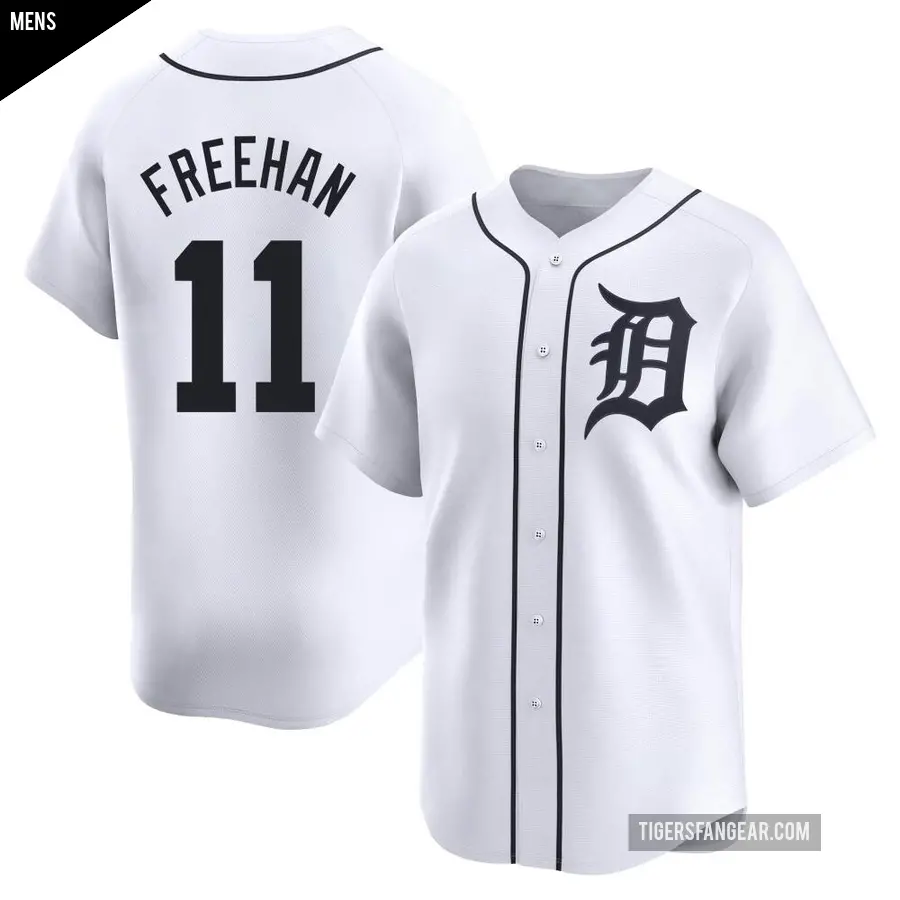 Men's Detroit Tigers ＃11 Bill Freehan Limited White Home Jersey