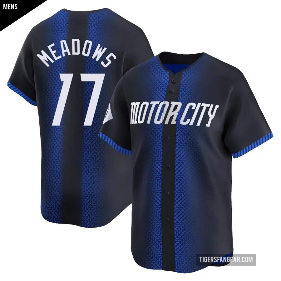 Men's Detroit Tigers ＃17 Austin Meadows Limited Blue 2024 City Connect Jersey