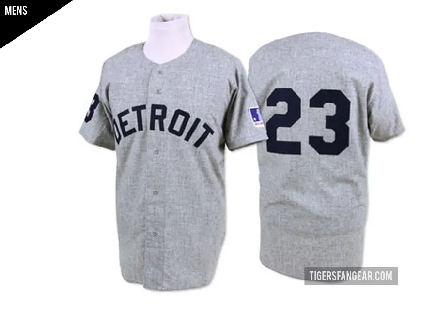 Men's Detroit Tigers ＃23 Willie Horton Authentic Grey 1969 Throwback Jersey