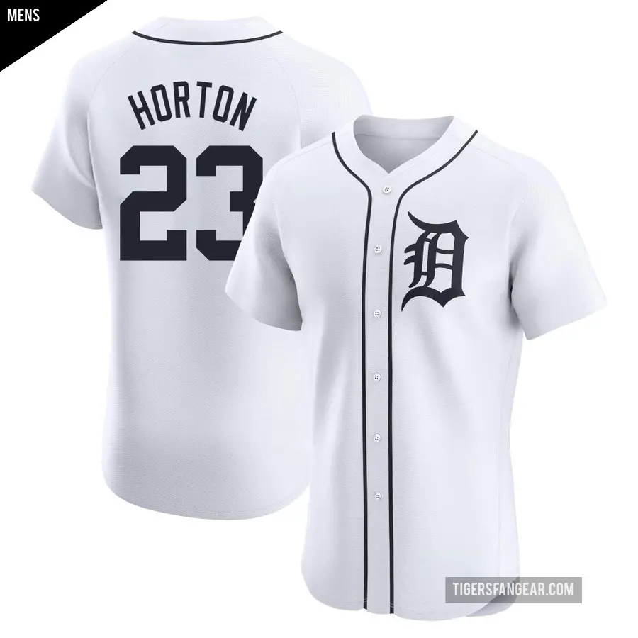 Men's Detroit Tigers ＃23 Willie Horton Elite White Home Jersey