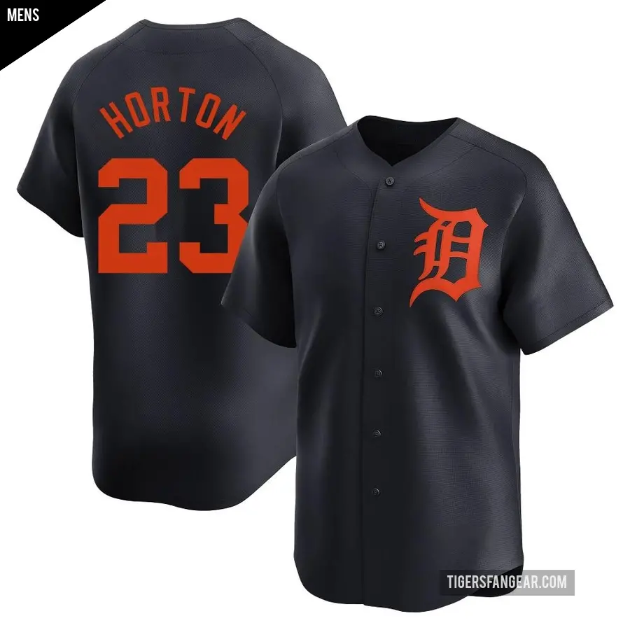 Men's Detroit Tigers ＃23 Willie Horton Limited Navy Alternate Jersey