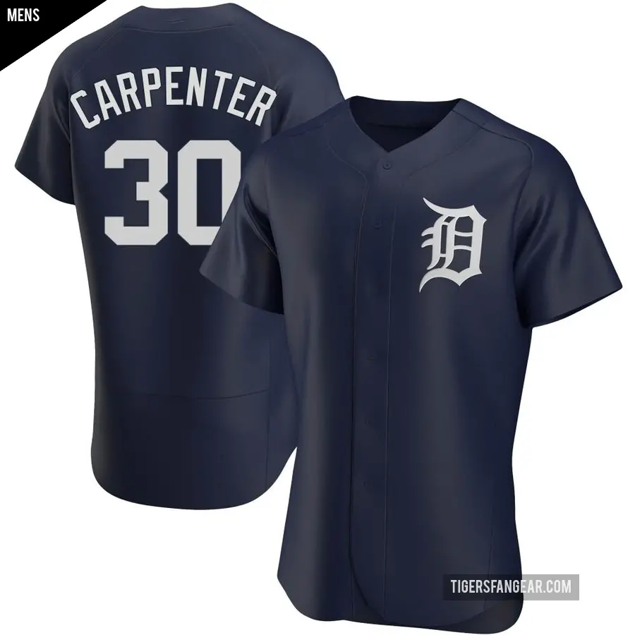 Men's Detroit Tigers ＃30 Kerry Carpenter Authentic Navy Alternate Jersey