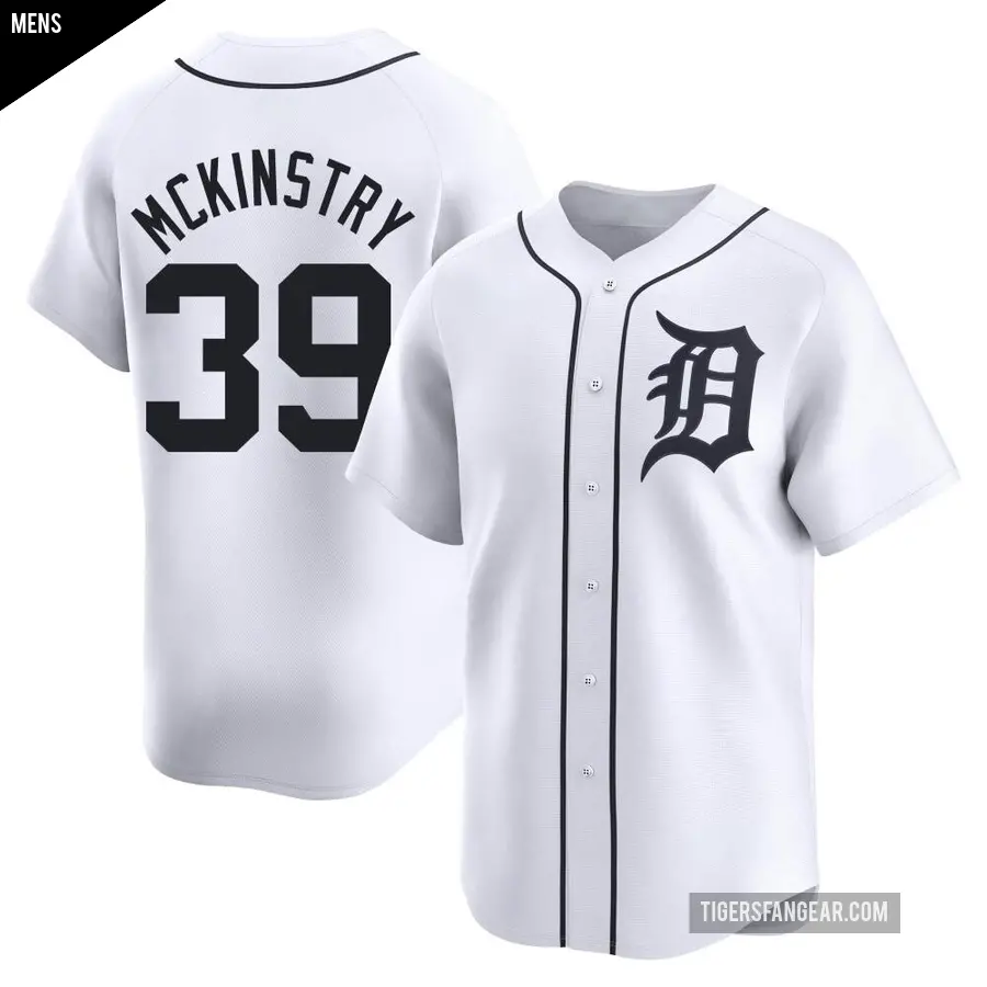 Men's Detroit Tigers ＃39 Zach McKinstry Limited White Home Jersey