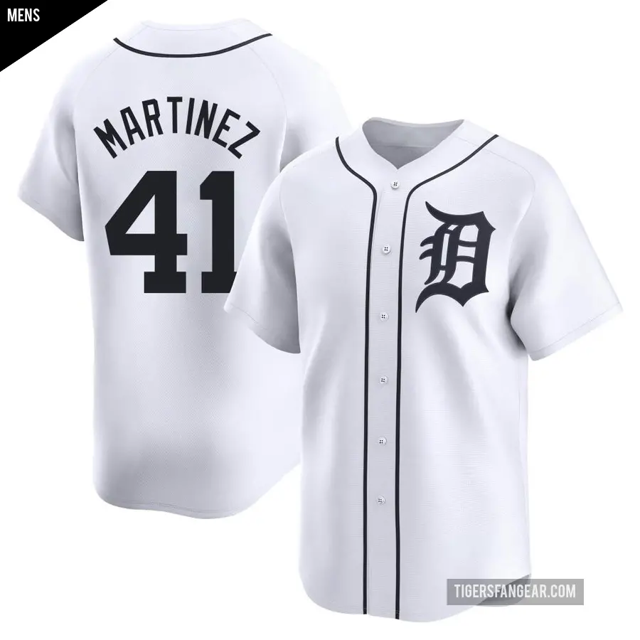 Men's Detroit Tigers ＃41 Victor Martinez Limited White Home Jersey