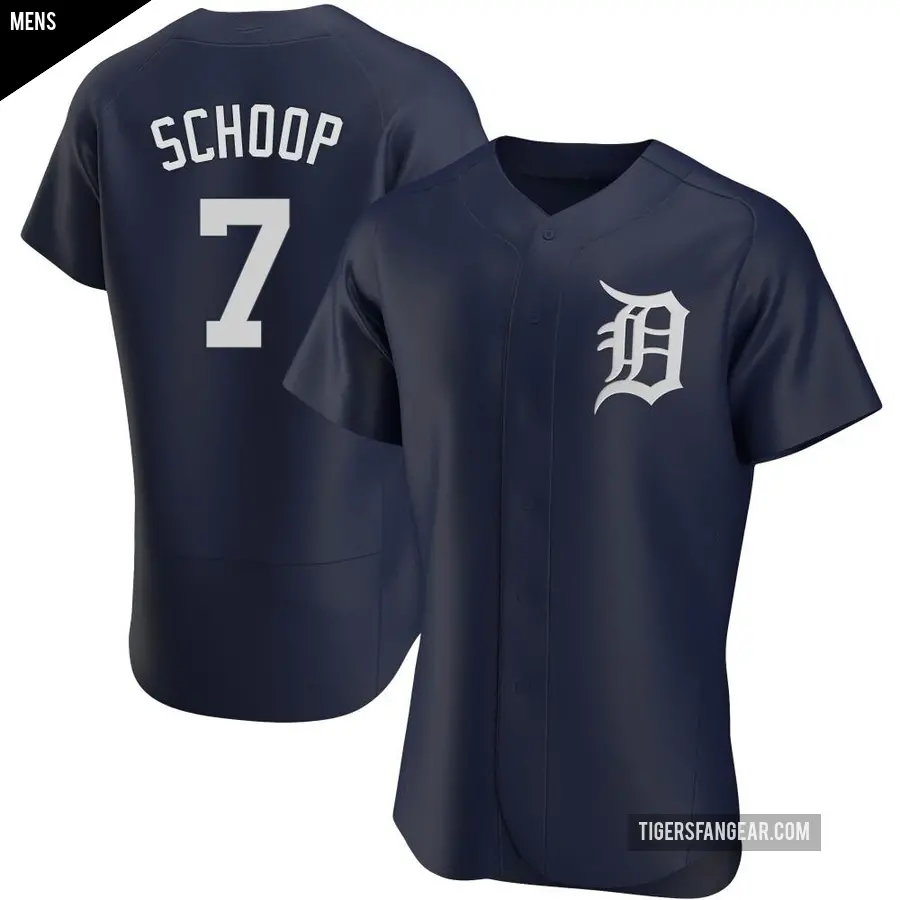 Men's Detroit Tigers ＃7 Jonathan Schoop Authentic Navy Alternate Jersey