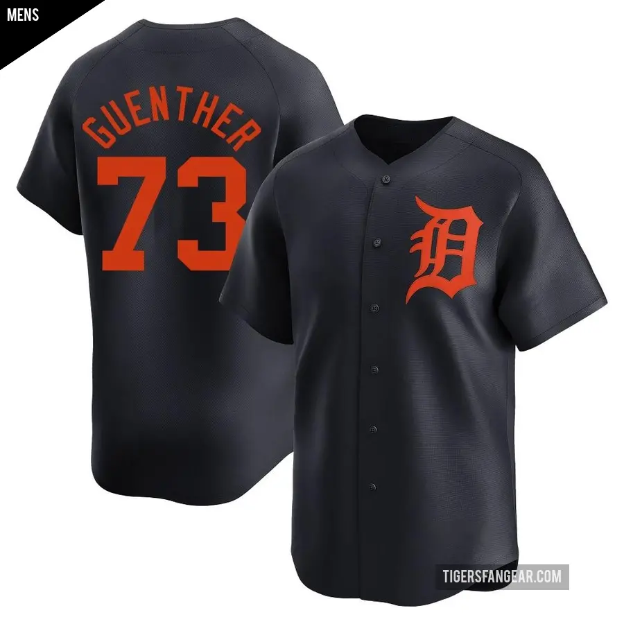 Men's Detroit Tigers ＃73 Sean Guenther Limited Navy Alternate Jersey