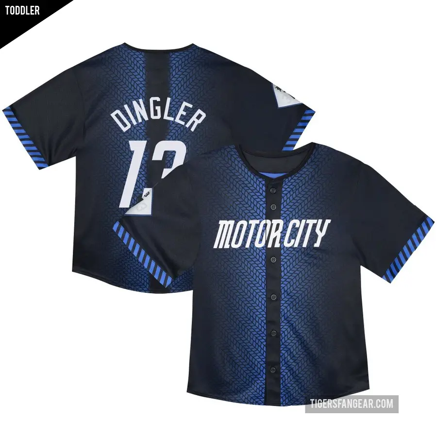 Toddler Detroit Tigers ＃13 Dillon Dingler Limited Blue & Preschool 2024 City Connect Jersey