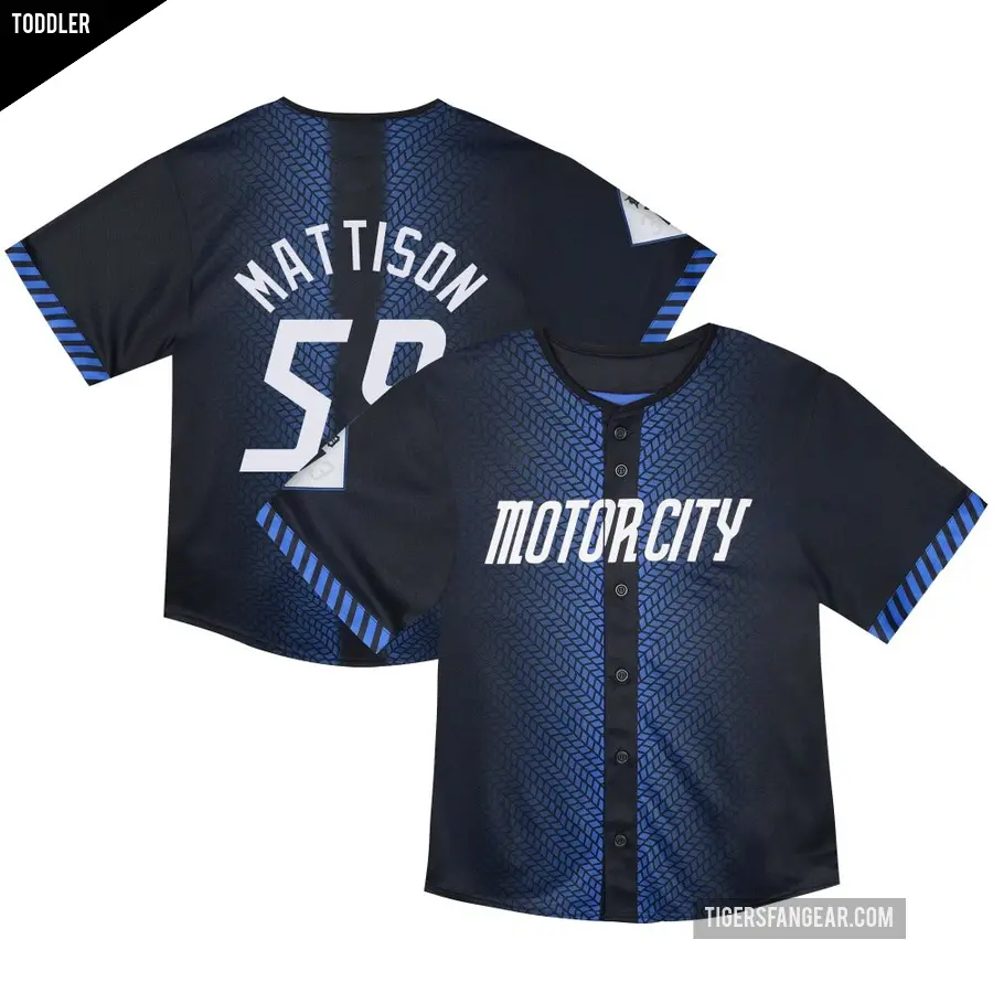 Toddler Detroit Tigers ＃59 Tyler Mattison Limited Blue & Preschool 2024 City Connect Jersey