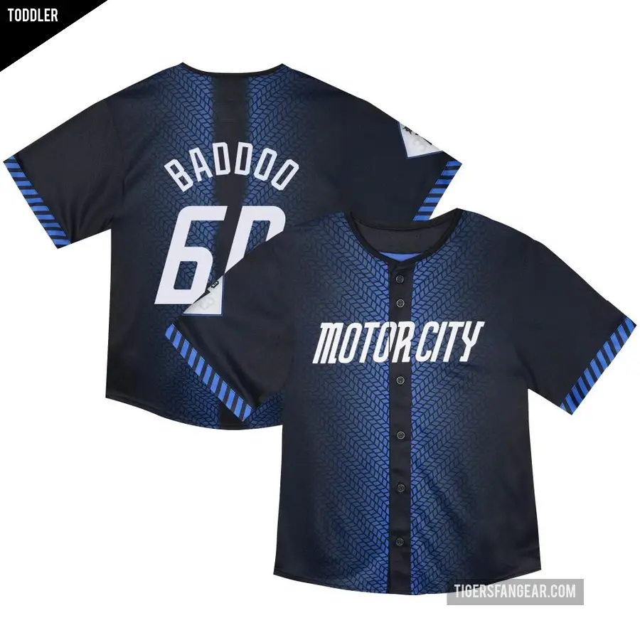 Toddler Detroit Tigers ＃60 Akil Baddoo Limited Blue & Preschool 2024 City Connect Jersey