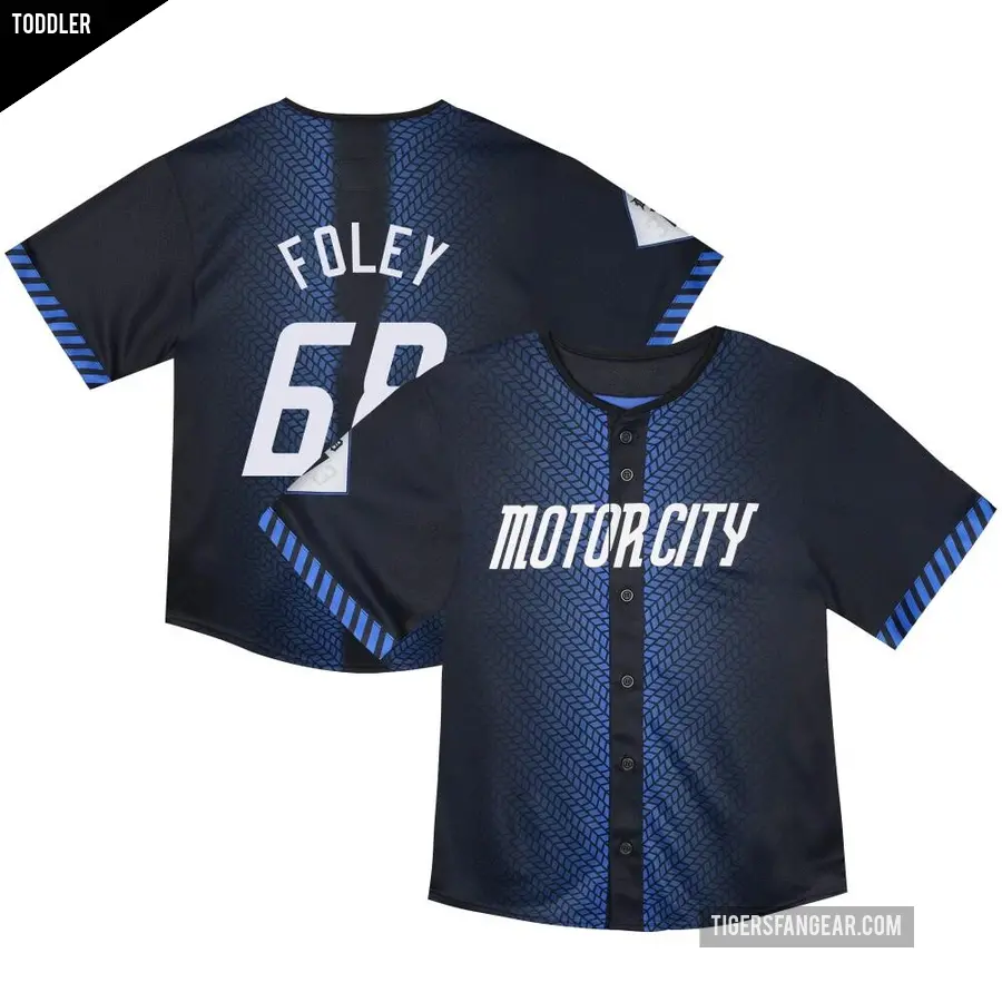 Toddler Detroit Tigers ＃68 Jason Foley Limited Blue & Preschool 2024 City Connect Jersey