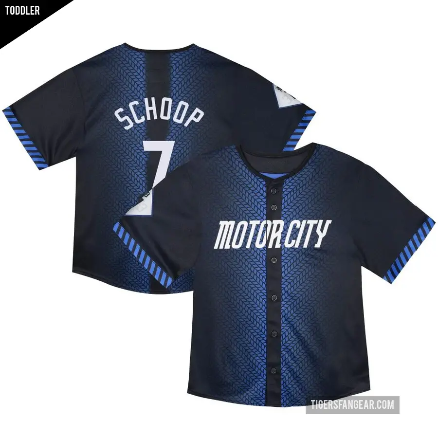 Toddler Detroit Tigers ＃7 Jonathan Schoop Limited Blue & Preschool 2024 City Connect Jersey