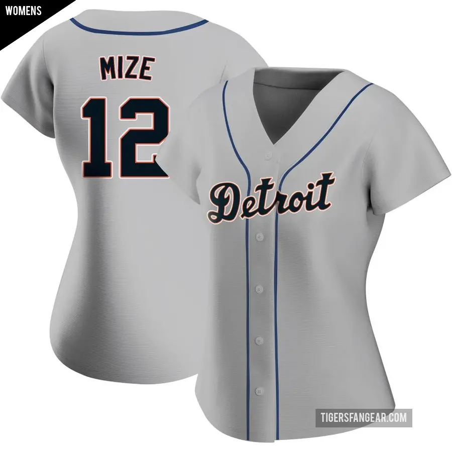 Women's Detroit Tigers ＃12 Casey Mize Authentic Gray Road Jersey