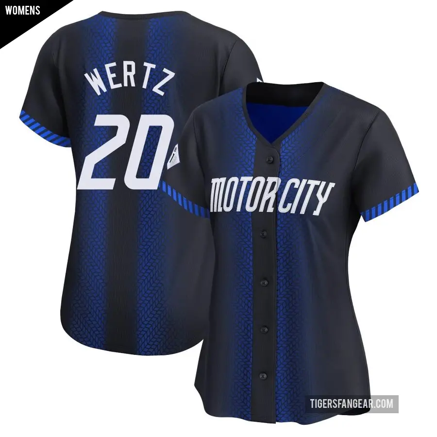 Women's Detroit Tigers ＃20 Vic Wertz Limited Blue 2024 City Connect Jersey