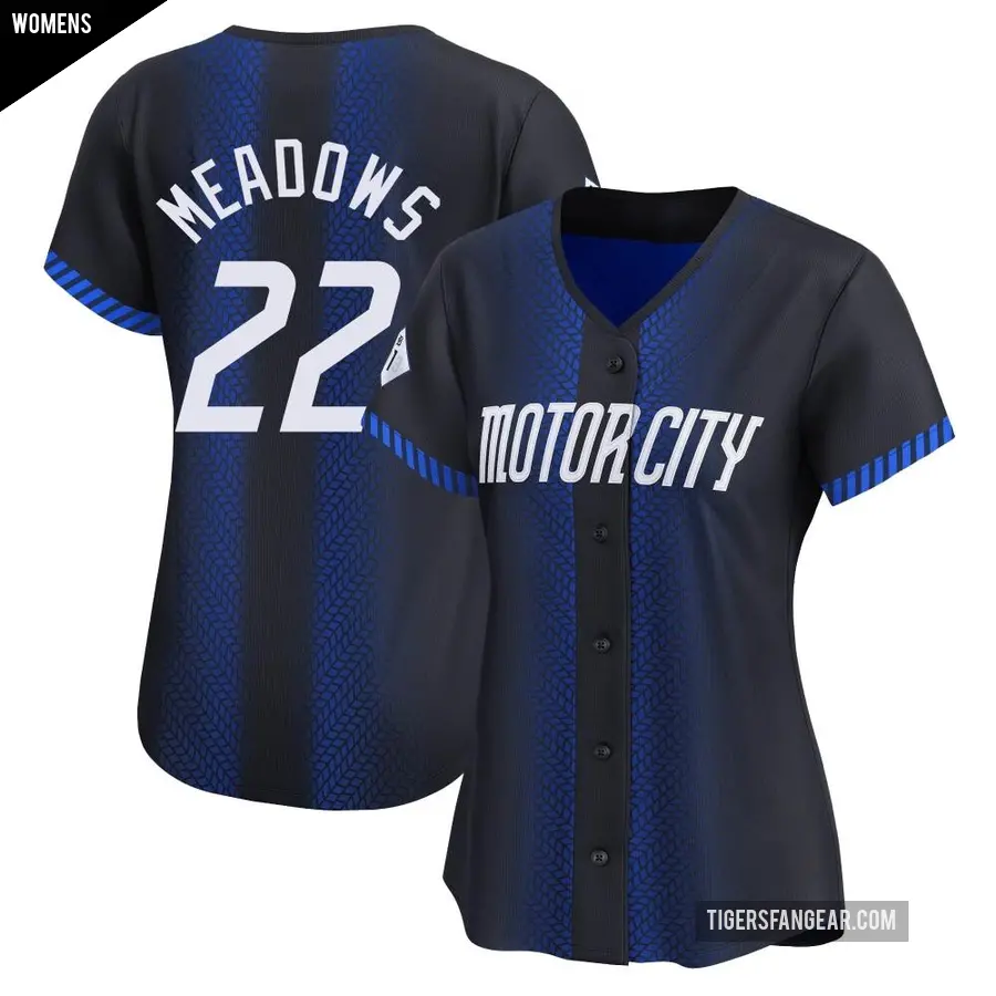 Women's Detroit Tigers ＃22 Parker Meadows Limited Blue 2024 City Connect Jersey