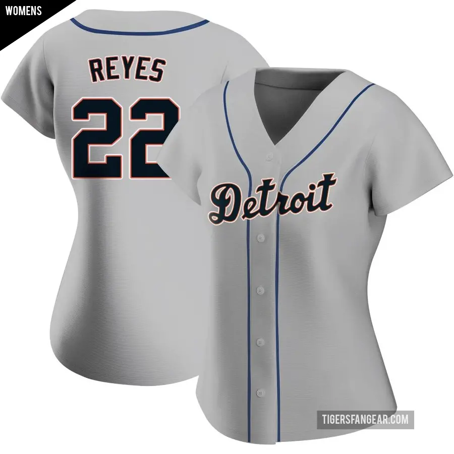 Women's Detroit Tigers ＃22 Victor Reyes Authentic Gray Road Jersey