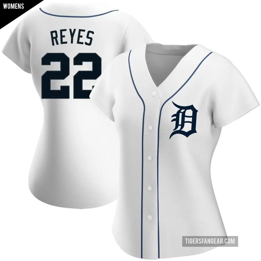 Women's Detroit Tigers ＃22 Victor Reyes Authentic White Home Jersey