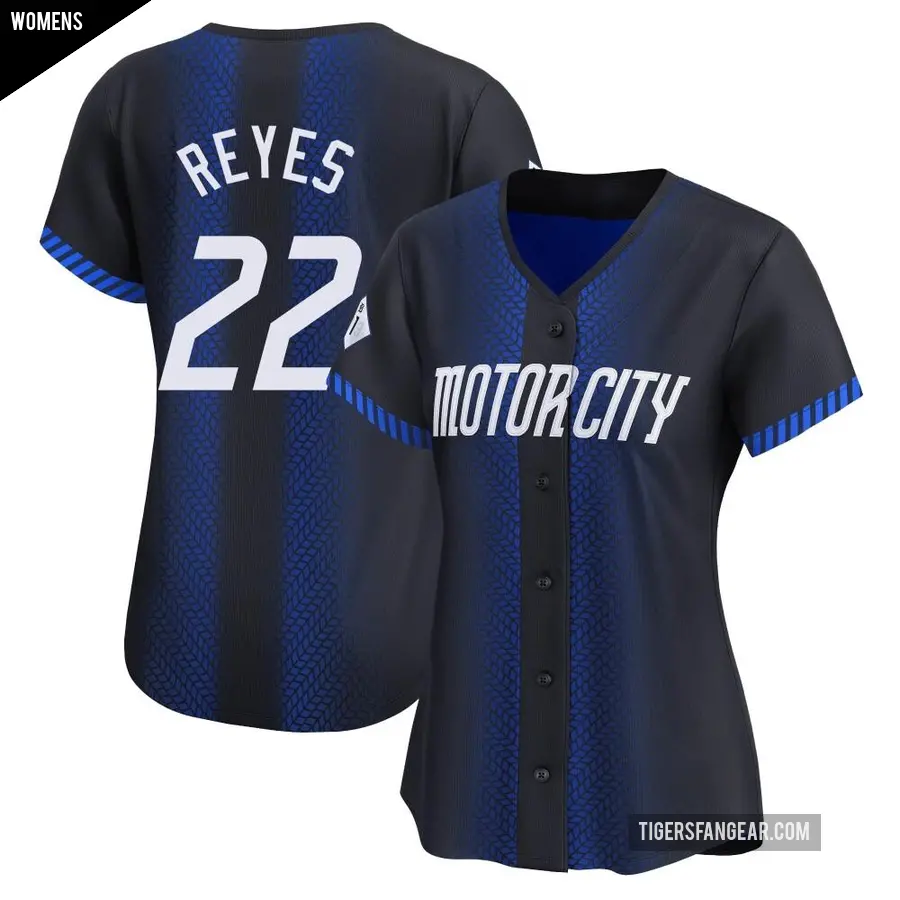 Women's Detroit Tigers ＃22 Victor Reyes Limited Blue 2024 City Connect Jersey