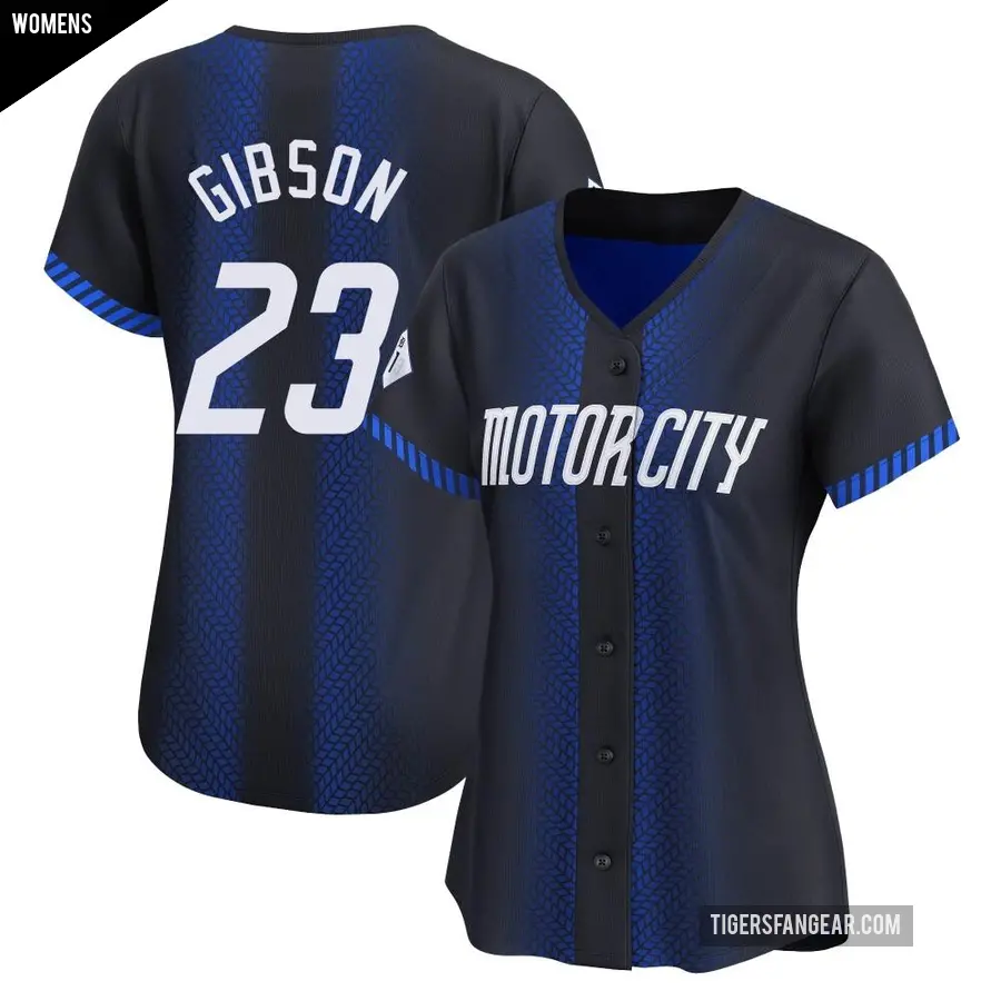 Women's Detroit Tigers ＃23 Kirk Gibson Limited Blue 2024 City Connect Jersey