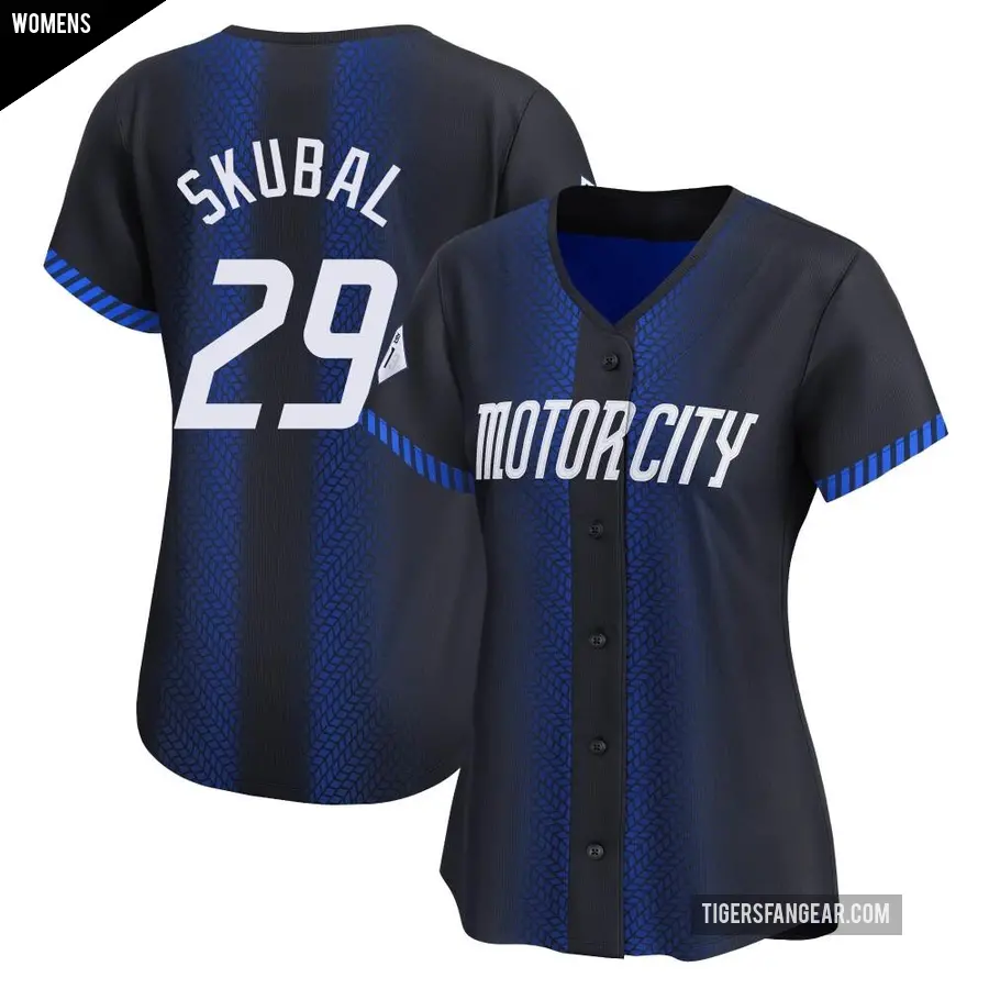 Women's Detroit Tigers ＃29 Tarik Skubal Limited Blue 2024 City Connect Jersey