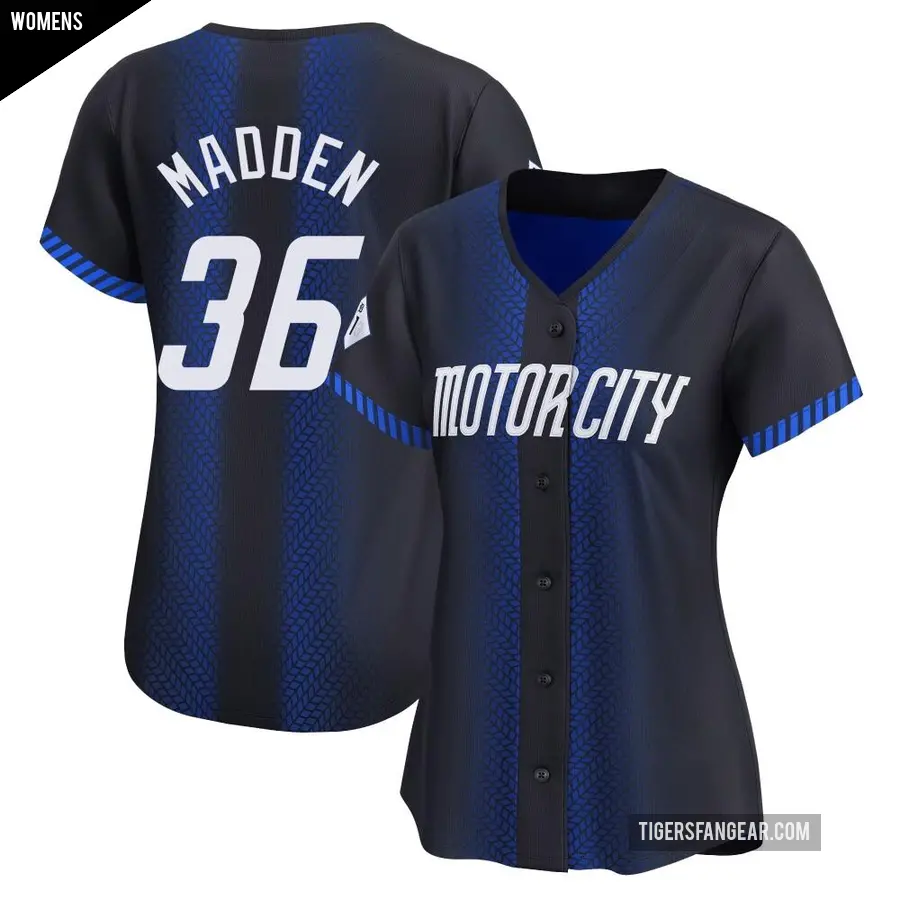 Women's Detroit Tigers ＃36 Ty Madden Limited Blue 2024 City Connect Jersey