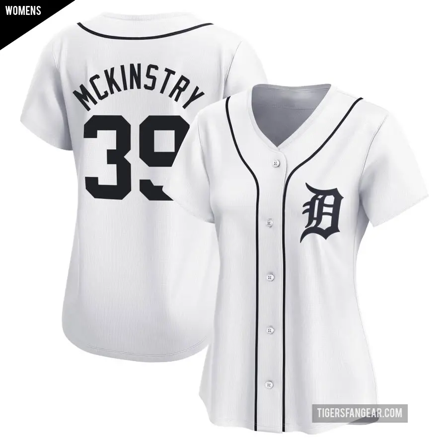 Women's Detroit Tigers ＃39 Zach McKinstry Limited White Home Jersey