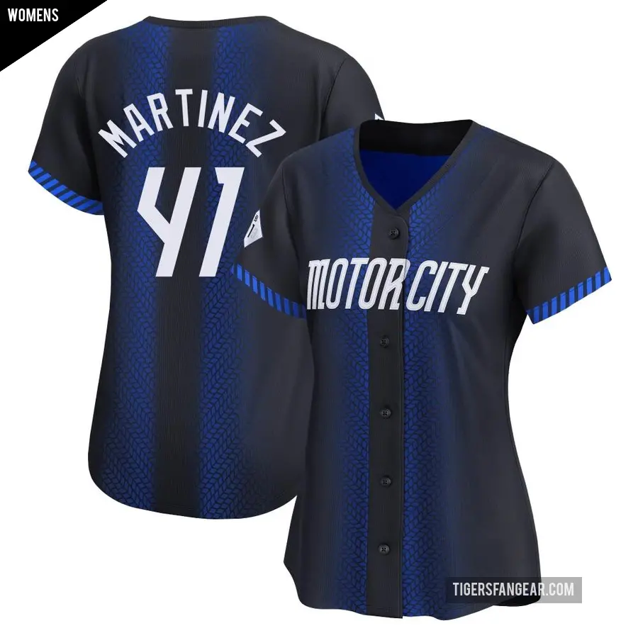 Women's Detroit Tigers ＃41 Victor Martinez Limited Blue 2024 City Connect Jersey