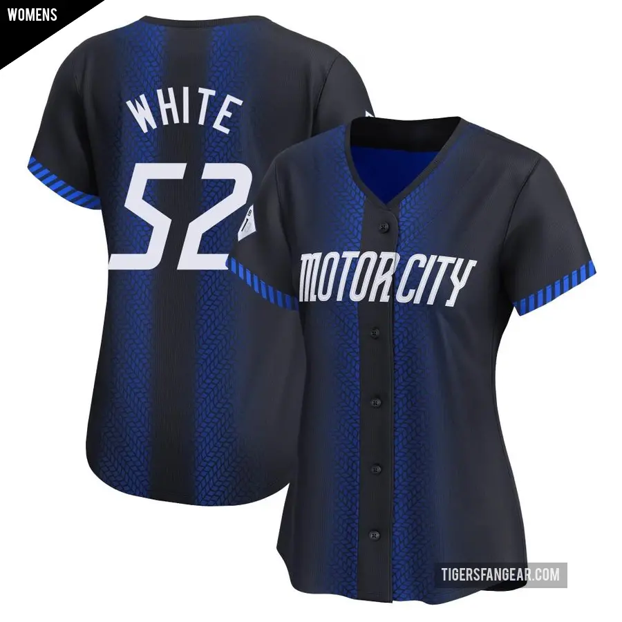 Women's Detroit Tigers ＃52 Brendan White Limited Blue 2024 City Connect Jersey