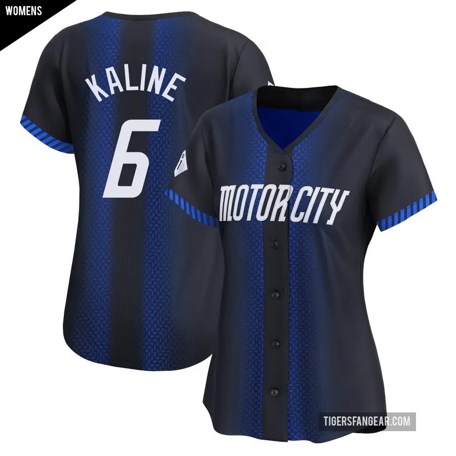 Women's Detroit Tigers ＃6 Al Kaline Limited Blue 2024 City Connect Jersey