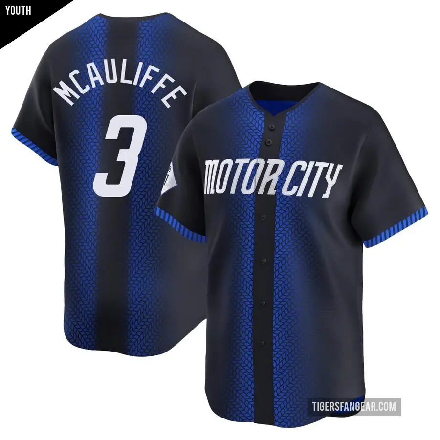 Youth Detroit Tigers ＃3 Dick Mcauliffe Limited Blue 2024 City Connect Jersey