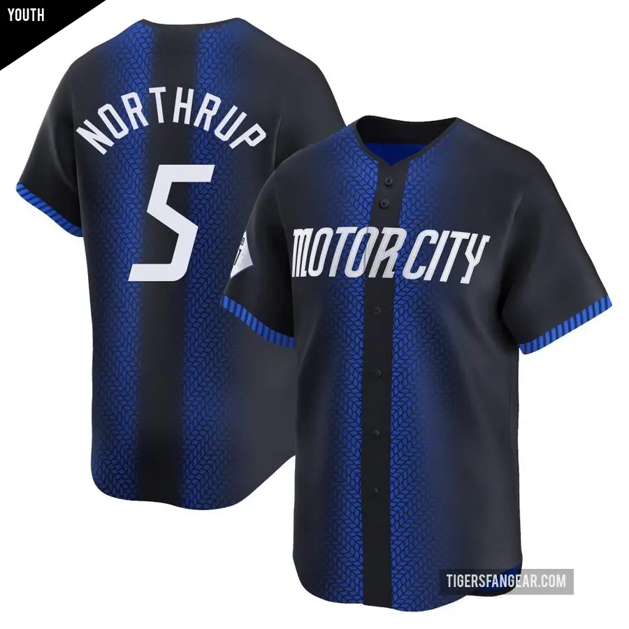 Youth Detroit Tigers ＃5 Jim Northrup Limited Blue 2024 City Connect Jersey